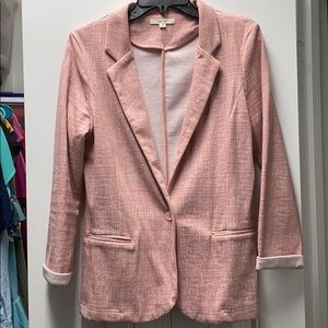 Blush Pink Textured Blazer